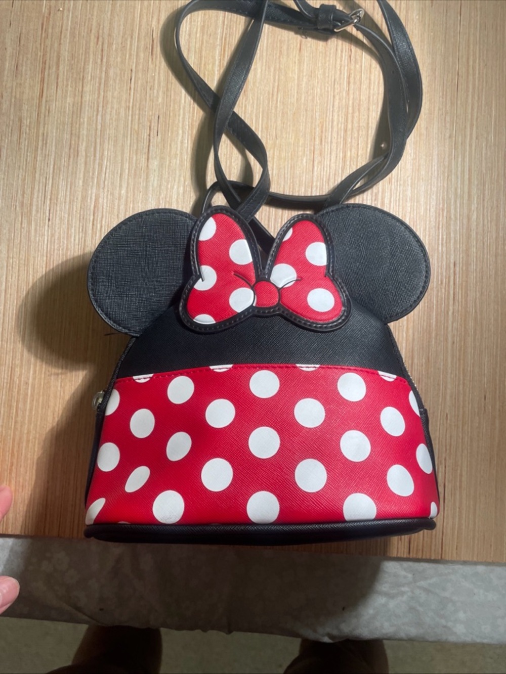 Red Polka Dot Minnie-Inspired Crossbody Bag